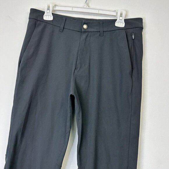 Lululemon Commission Pants Mens Size 32 Charcoal Gray Black 28” - Picture 4 of 8